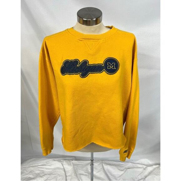 University of Michigan Gold Crewneck Cropped - Picture 3 of 6